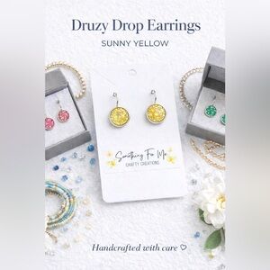 ✨2/$25✨ Druzy Drop Handcrafted Earrings